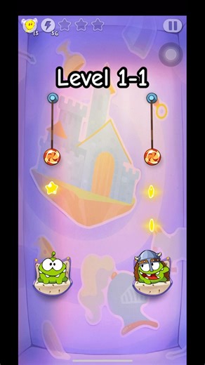 Cut the rope: Time travel The Middle Ages Level 1