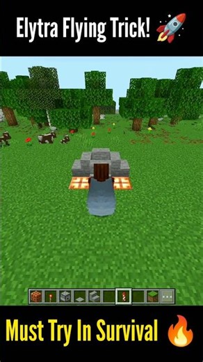 How to Fly with Elytra WITHOUT Rockets! 🚀 #Minecraft #Shorts