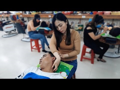 Vietnam Street Amazing Face Shave Massage Face Ears Cleaning with Girl only 4 USD