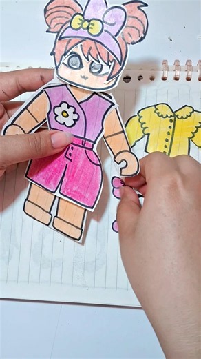 let's make paper doll ROBLOX 🤑 #robloxdressup #paperdoll #paperdiy #craftideas #asmr#papercraft