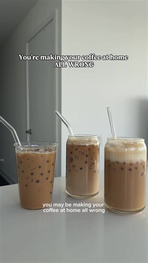 No more watered down and overly milky iced lattes 🫠 This is how you’re going to make it! -Brew your espresso -Add your milk directly on top (you can measure this, or if you’re a real one, you’ll know when to stop when you see that perfect colour) -Add ice and enjoy! -*if you’re adding syrup, add it to your cup before brewing espresso and stir together before adding milk* Cheers!! #yescoffeenodecaf #coffeetime #icedlatte #coffeeathome #coffeerecipes