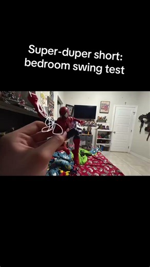 Spider-Man bedroom swing test