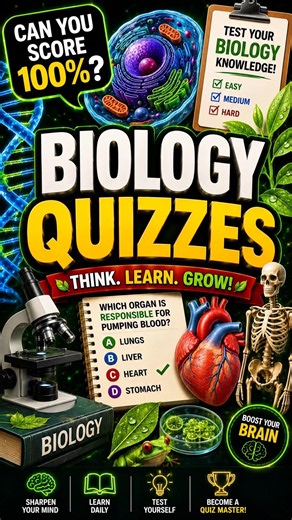 Biology Quizzes -can you get all of them?. #quiz #shortvideo