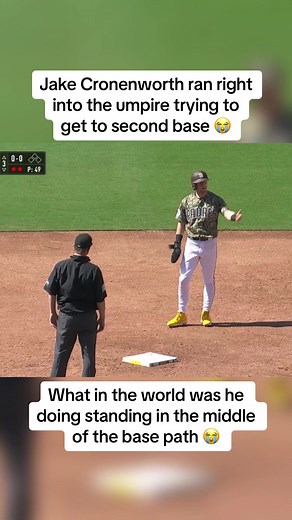 Umpire Mishap: Jake Cronenworth Collides with Umpire During Game | MLB Blooper