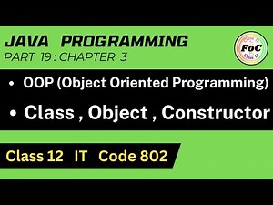 Java Class 12 | OOP Class Object Constructor | Unit 3 Information Technology IT Code 802 #cbse #exam