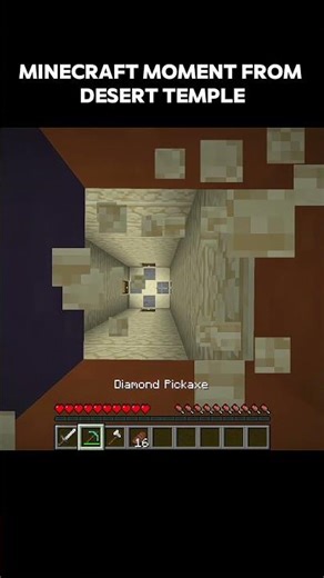 Minecraft Moment from Desert Temple #minecraft #shorts