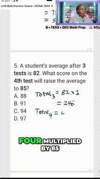 ASVAB • TEAS • GED Math LIVE | Real Exam Question #asvabmath #teas #ged #math #hesi #mathlive
