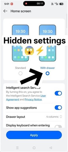 Android Hidden Setting 😱 Enable App Drawer on Home Screen | Android Tips #viral #tech #shorts