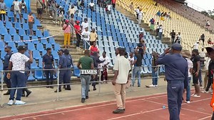 DISALLOWED GOAL SPARKS OUTRAGE: After the final whistle, tensions flared as Manzini Wanderers supporters confronted match officials, angry over a disallowed goal that was ruled a foul. Emotions ran high, with some fans attempting to block the referees from leaving and making threats. Police had to intervene, escorting the officials to safety and working to disperse the crowd. | Times of Eswatini