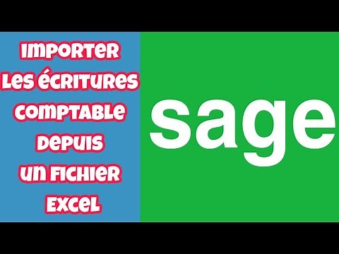 Importation des écritures comptable de Excel vers Sage 100 Comptabilité i7