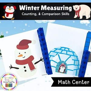 PreK & Kindergarten Winter Measuring Math Center – Math Link Cubes