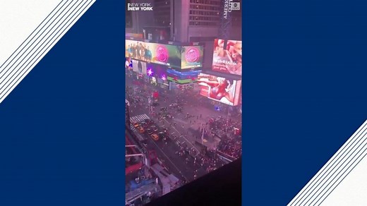 Motorcycle backfire causes panic in Times Square