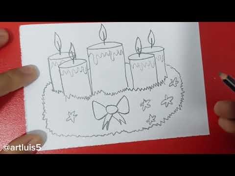 How to Draw an Advent Wreath