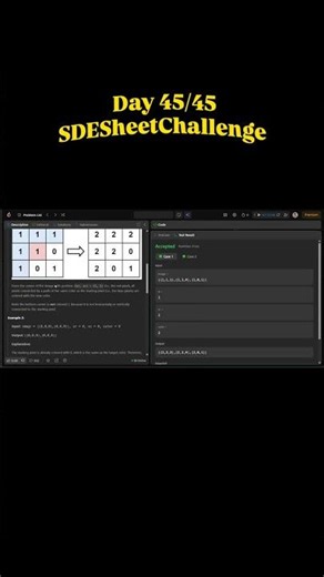 Challenge Completed – 45/45 Days! 🚀 #SDESheetChallenge #dsa #striver #learning #tech #shorts #feed