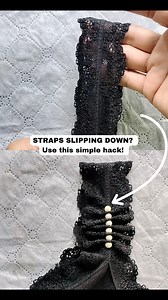 Straps slipping down? Use this simple hack! #sewinghacks #sewingtips | Ylah's Craft