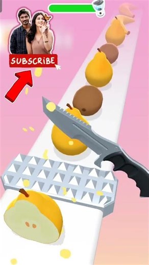 Perfect slices #vegetable cutting game #Shorts videos #AAGames96