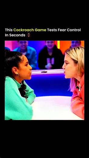 @solved_science on Instagram: "The cockroach game is a fear-based challenge where players must stay face-to-face while a cockroach is placed between them, forcing extreme emotional control. The brain’s fear response triggers rapid breathing, facial tension, and reflexive movements, making even a few seconds feel intense. The game is played to test fear tolerance and self-control under pressure, turning instinct against mental discipline. Via : nn.pineapple8 /tt All rights belong to the respectiv