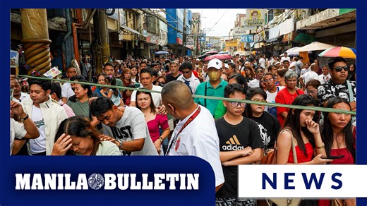 WATCH: Catholic devotees line up starting at Quinta Market to attend Mass on the first Sunday of the year at the Minor Basilica and National Shrine of Jesus Nazareno in Quiapo, Manila, on Sunday, Jan. 4, five days before the Feast of the Jesus Nazareno. (via John Louie Abrina | MB) | MANILA BULLETIN