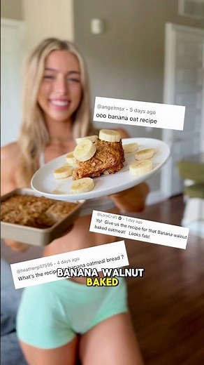 Banana Walnut Baked Oatmeal🍌🍽️ *improved recipe*