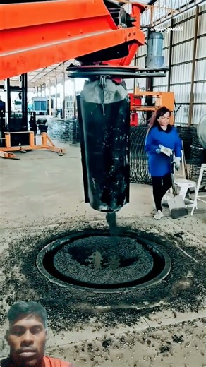 How concrete pipes are made in factory #factory