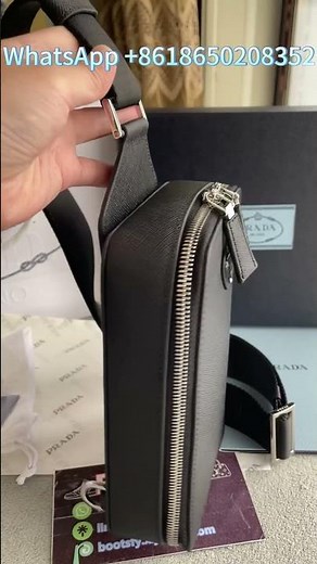 P-rada Brique Black Saffiano Leather Shoulder Bag # #review #bag