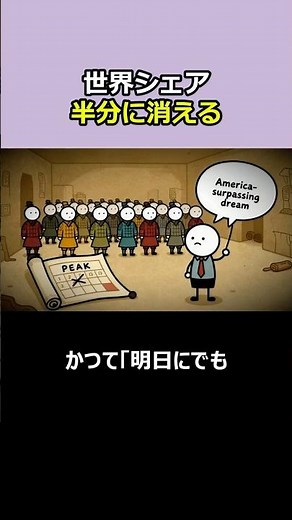1分スッキリ解説、中国経済が静かに沈んでいく｜日本の30年と同じ道、しかし逃げ場がない