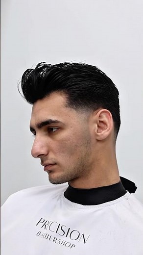 Modern slick back with taper fade. #haircut #hairstyle #barber #taperfade #haircut