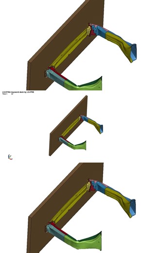 this analysis was carried out to simulate a crash test #xuhuongtiktok #lsdyna #CAE