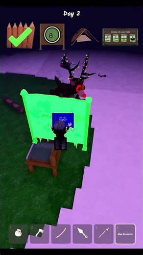 Some Structures vs angry deer👀 99 nights in the forest- Roblox