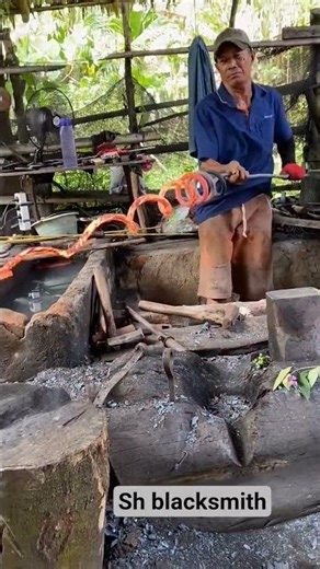 manual technique for straightening car coil springs#forging