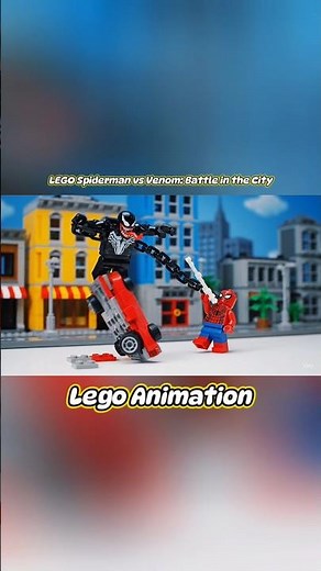 LEGO Spiderman vs Venom: Battle in the City #LEGOSpiderman #VenomVsSpiderman #LEGOCityBattle