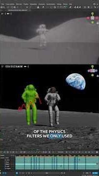 Moon Gravity Physics in Cascadeur 🌐 #3danimation #indiedev #nasa #artemismission #appolo