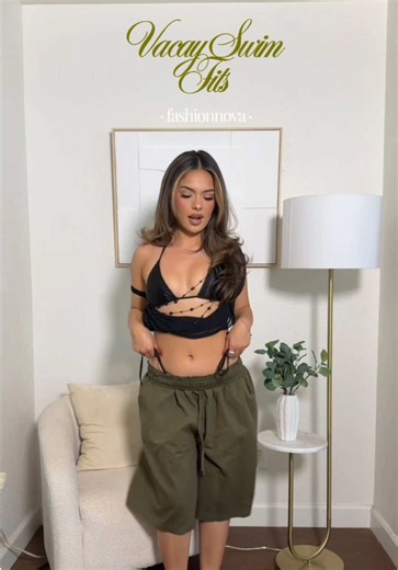Fav Vacay Fits from @Fashion Nova @NovaMEN 🌴 🔍 Pearl Horizon Satin 3 Piece Beaded Bikini Set 🔍 Sophia Drawstring Jort Set 🔍 Bahamas Jelly Thong Kitten Heels 🔍 Sneaky Link Vacation 2 Piece Bikini 🔍 Kamila High Slits Cover Up Pants #haul #vacations #vacay #fyp