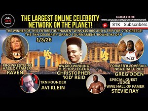 TKN Celebrity Tournament Rd. 2 Christopher 'Kid' Reid, Raven & Greg Oden ft. Guest Judge Stevie Ray