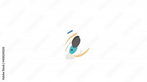 Vision myopia icon animation isometric best object on white backgound