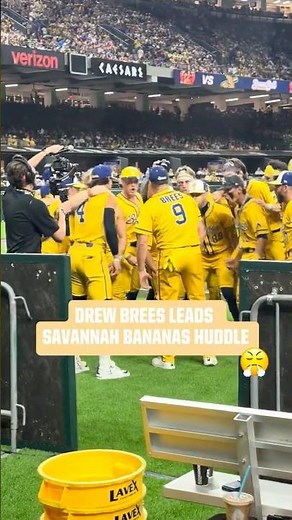 Drew Brees leads Savannah Bananas in win chant #saints #nfl