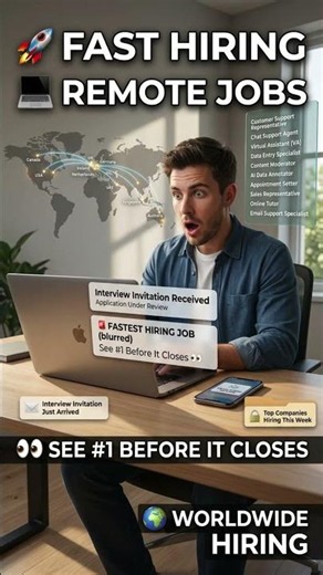 Fast Hiring Remote Jobs Available Now #GlobalCareerOfficial