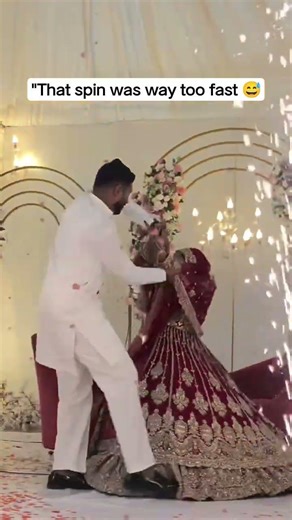 Groom Spun Bride Too Fast 😂💍 #shorts #wedding #funnywedding