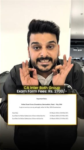 🔔CA Foundation May 2026 | Important Update 🔔 #Shorts #CA #PW