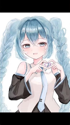三つ編みミクちゃん #イラストメイキング #初音ミク #shorts