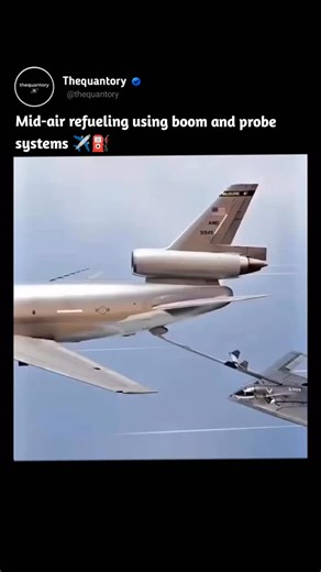 THEQUANTORY/🪐/🔭 | Engineering. AI. Systems that never sleep. Mid-air refueling extends an aircraft’s range without ever touching the ground. ✈️ A tanker... | Instagram
