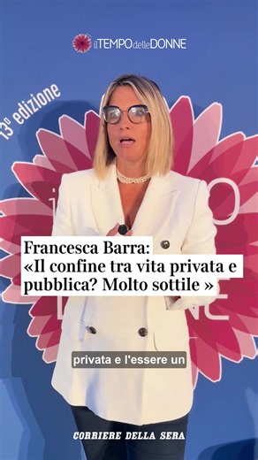 Francesca Barra: equilibrio tra vita privata e pubblica - TDD 2026