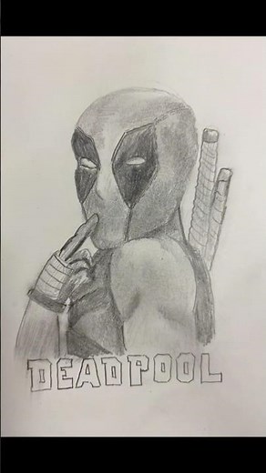 How to draw Deadpool - easy quick draw