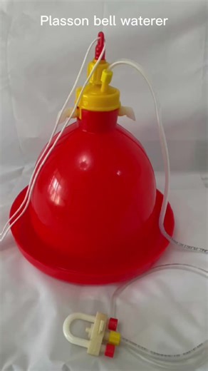 Durable Automatic Plasson Bell Poultry Drinker for Chickens New Design Space-Saving Animal Drinkers Core Components Made Plastic