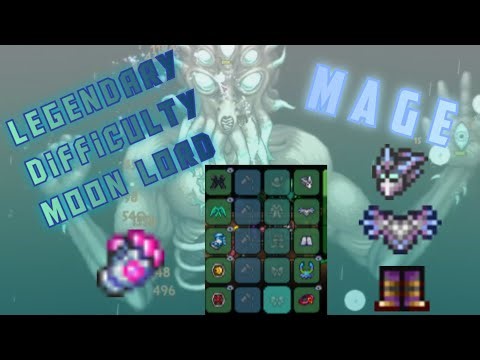 Easy Legendary Mode Moon Lord Strategy, Mage class - Terraria