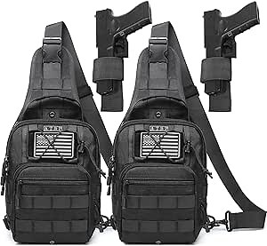 ATBP Concealed Carry Gun Holster Tactical Sling Backpack Bag for Men Pistol Holster Shoulder Bag