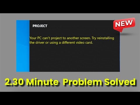 Your PC can’t project to another screen on Windows 11/10/8 - How To Fix Display Issue - 2026
