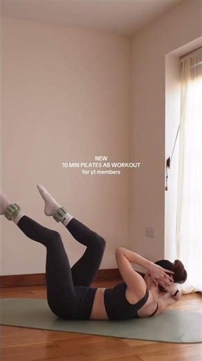 10 min Pilates abs - ankle weights makes this 100x harder 😭 🔥 #abworkout #pilatesabs