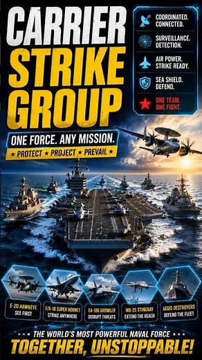Carrier Strike Group: The World's Most Powerful Naval Force Explained!😱 #military #shorts
