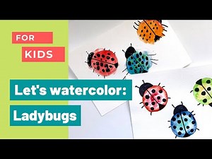 How To Paint A Ladybugs For Kids - Kids Art Class Tutorials